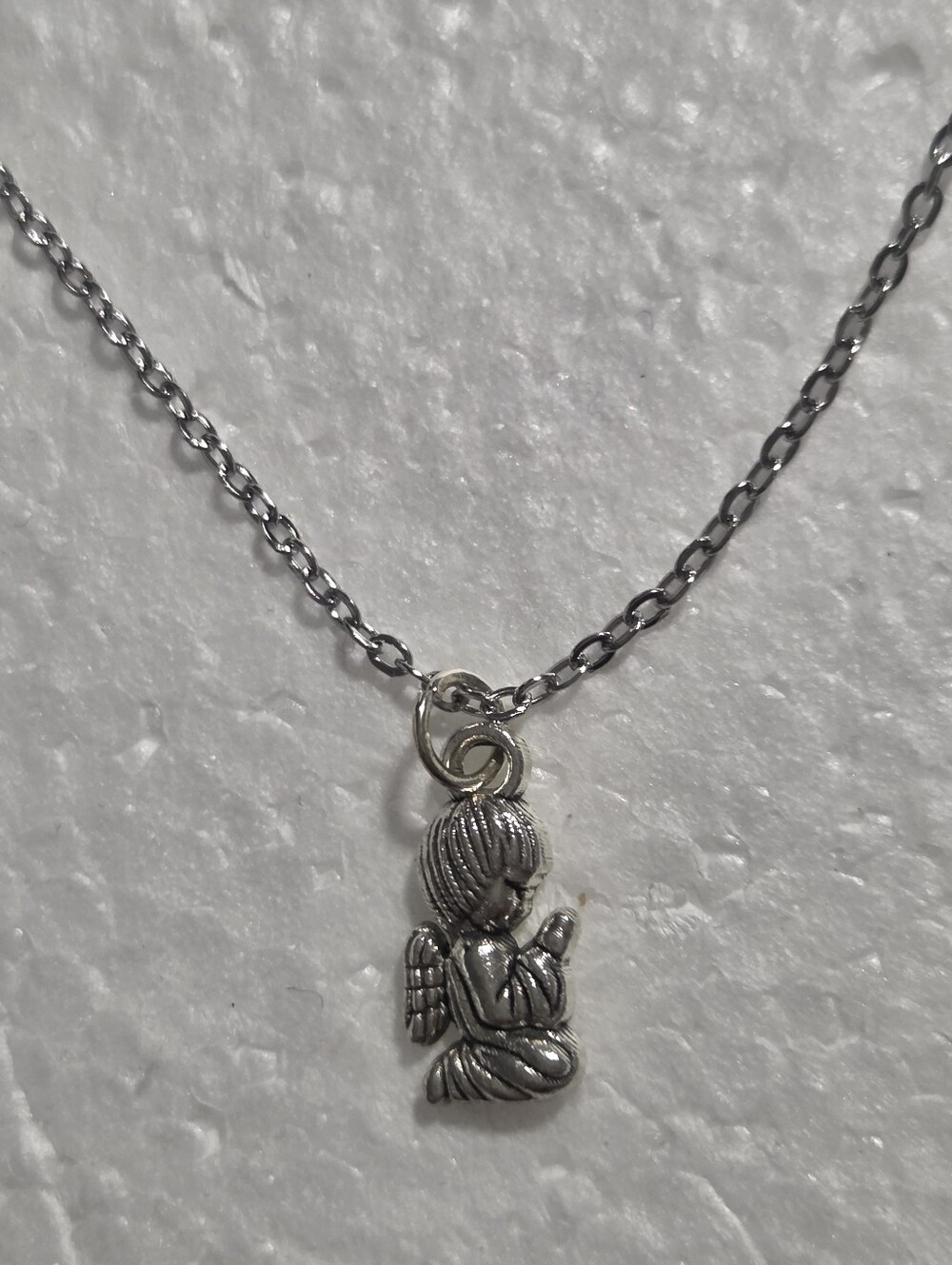 Silver Angel Pendant Necklace - Women Jewelry
